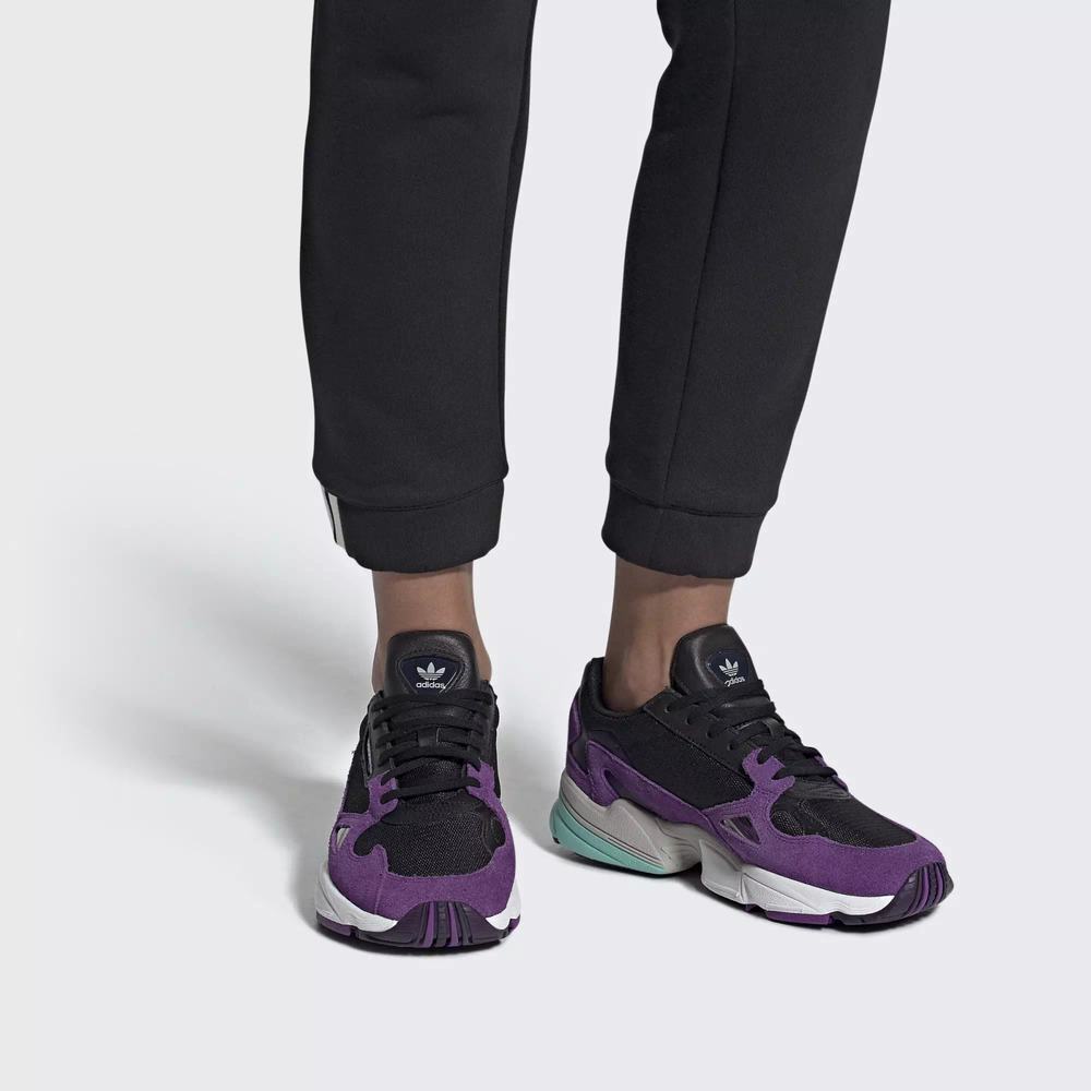 Adidas Falcon Tenis Negros Para Mujer (MX-12361)